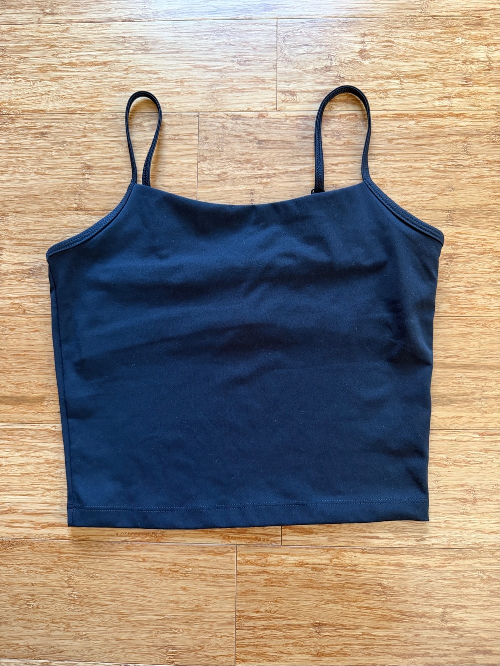 H&M Black Spaghetti Strap Crop Camisole